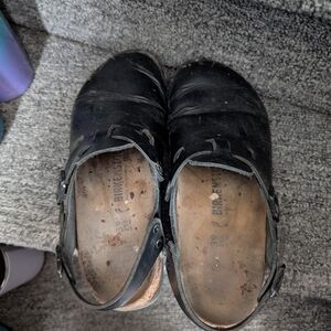 Birkenstock Black Leather Mules